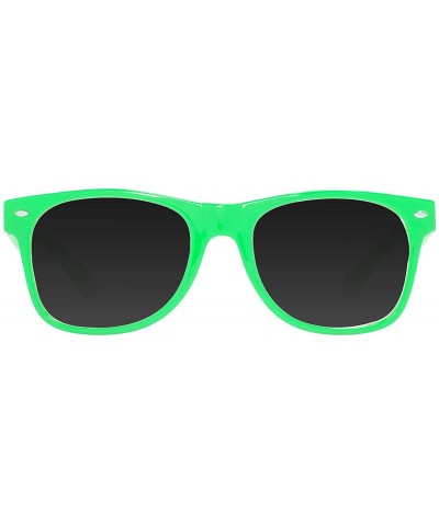 Square Horn-Rimmed Tint Sunglasses - Green - CP12NUMW1BT $10.77