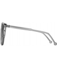 Cat Eye Classic Cat Eye Sunglasses for Women Oversized Metal Frame Mirrored - Blackgray - CA18OL8NYLT $10.60