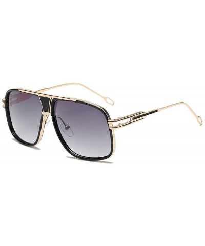 Oversized European and American fashion new men's trend sunglasses ladies retro sunglasses - Leopard Gold - C0190N3MUND $59.95
