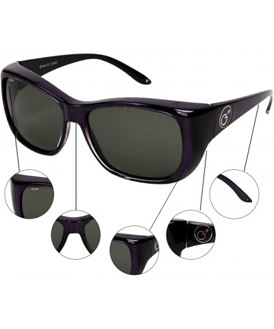 Butterfly Fit Over Glasses Sunglasses with Polarized Lenses for Men and Women - Purple - CW12N18I1V7 $14.60
