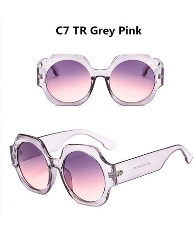 Oversized Women Big Frame Round Sunglasses Oversized Tortoise Gragual Lens sunglass Shades Female Eyeglasses - C6199QD7YSZ $2...