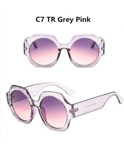 Oversized Women Big Frame Round Sunglasses Oversized Tortoise Gragual Lens sunglass Shades Female Eyeglasses - C6199QD7YSZ $1...