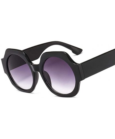Oversized Women Big Frame Round Sunglasses Oversized Tortoise Gragual Lens sunglass Shades Female Eyeglasses - C6199QD7YSZ $8.55