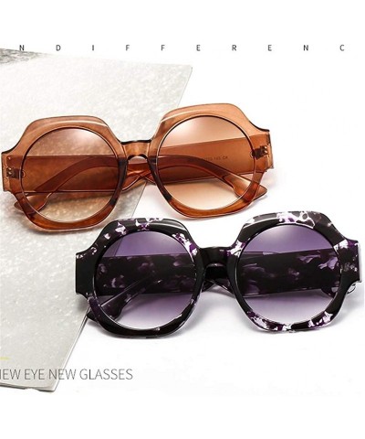 Oversized Women Big Frame Round Sunglasses Oversized Tortoise Gragual Lens sunglass Shades Female Eyeglasses - C6199QD7YSZ $8.55