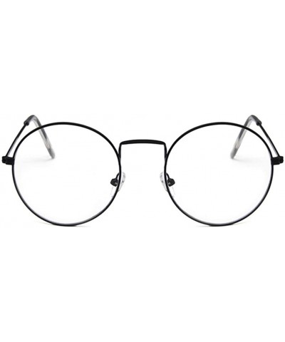 Round Unisex Sunglasses Retro Gold Red Drive Holiday Round Non-Polarized UV400 - Black - CK18REA64KX $8.07
