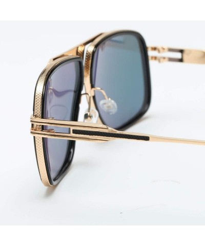 Oversized European and American fashion new men's trend sunglasses ladies retro sunglasses - Leopard Gold - C0190N3MUND $25.24