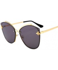 Aviator Frameless Sunglasses for Women Men Occident Sunglasses Wild Cute Bee Sun Glasses - 2 - C418TZA7R4O $14.69