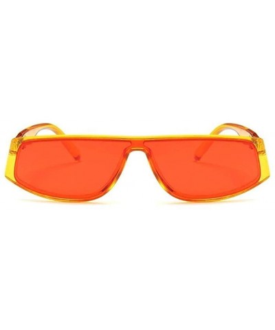 Cat Eye Women Men Vintage Cat Eye Sunglasses Classic Brand Rectangle Sun Glasses Fashion Yellow Red Eyewear - CP199O7R8UL $11.30