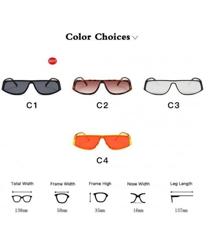 Cat Eye Women Men Vintage Cat Eye Sunglasses Classic Brand Rectangle Sun Glasses Fashion Yellow Red Eyewear - CP199O7R8UL $11.30