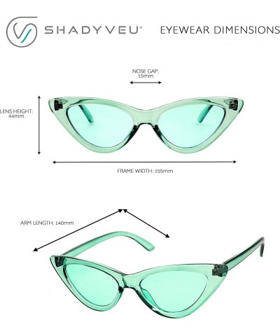 Cat Eye Slim Small Exaggerated Cat Eye Sunglasses Clear Translucent Candy Color Tinted Lens Shades - Posh Purple - CP18CA5T3Z...