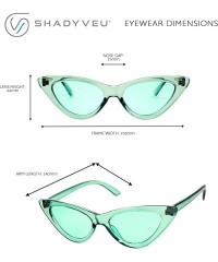 Cat Eye Slim Small Exaggerated Cat Eye Sunglasses Clear Translucent Candy Color Tinted Lens Shades - Posh Purple - CP18CA5T3Z...