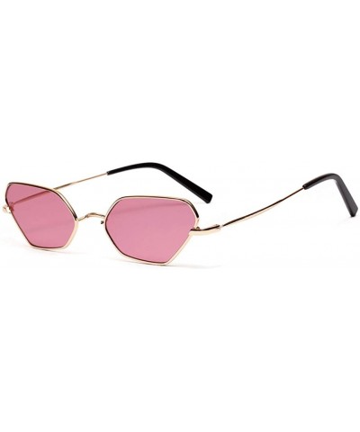 Cat Eye New Fashion Sunglasses Women Retro Cat Eye Sun Glasses For Ladies Small Frame - Pink Red - C618O53KZNQ $19.40