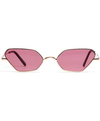 Cat Eye New Fashion Sunglasses Women Retro Cat Eye Sun Glasses For Ladies Small Frame - Pink Red - C618O53KZNQ $9.57