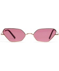 Cat Eye New Fashion Sunglasses Women Retro Cat Eye Sun Glasses For Ladies Small Frame - Pink Red - C618O53KZNQ $9.57