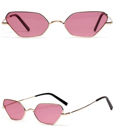Cat Eye New Fashion Sunglasses Women Retro Cat Eye Sun Glasses For Ladies Small Frame - Pink Red - C618O53KZNQ $9.57
