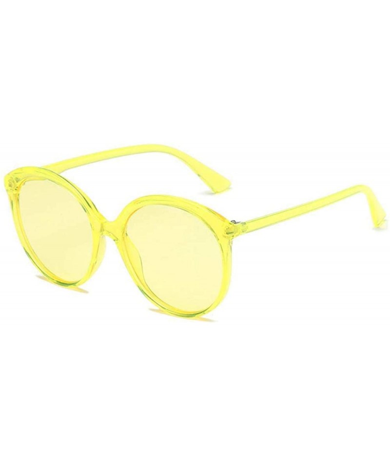 Oversized 2019 Candy Colors Sunglasses Women Retro P Glasses Sun Glasses UV400 Yellow - Yellow - CN18Y6T3E9L $8.33