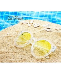 Round Women's Designer Inspired Oversized Round Circle Sunglasses Retro Fashion Style - 8-crystal - CW18ZWNOK5X $16.58