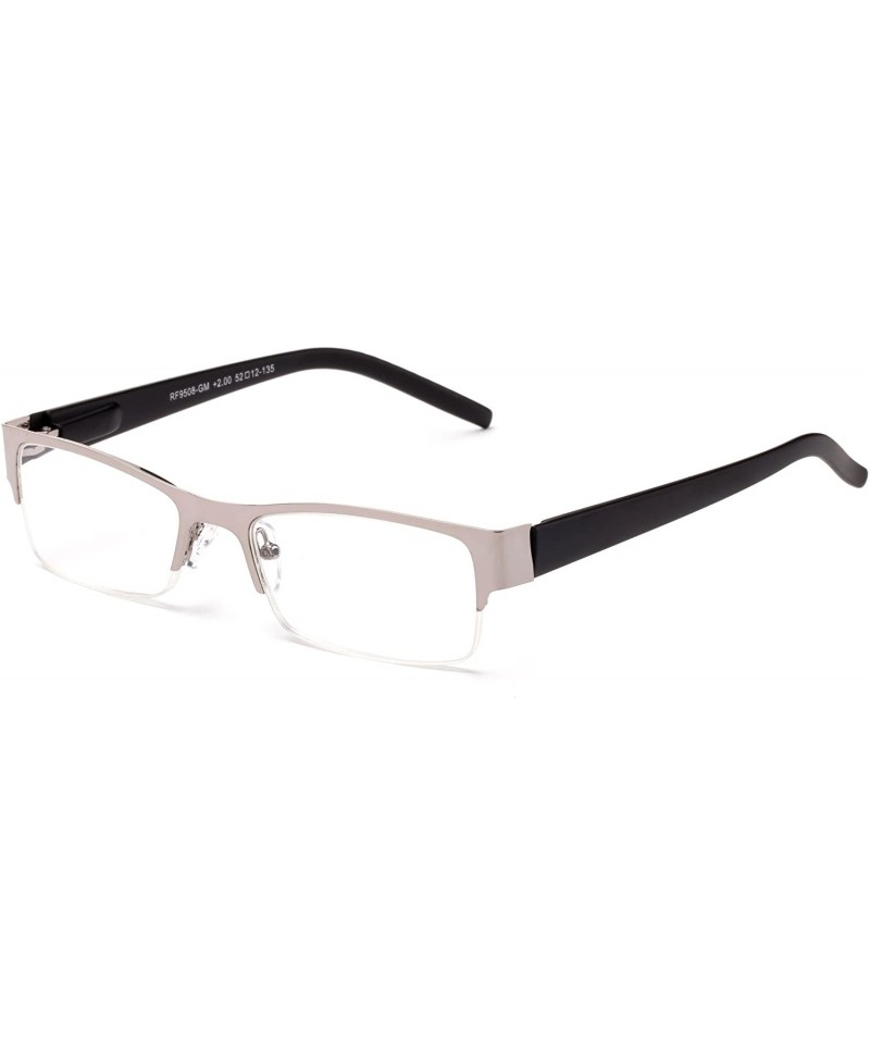 Square "Second" Aluminum Brushed Prescription Ready Clear Lens Rx Frames - Silver/Black/Pink - CP12KRZF955 $12.52