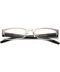 Square "Second" Aluminum Brushed Prescription Ready Clear Lens Rx Frames - Silver/Black/Pink - CP12KRZF955 $12.52