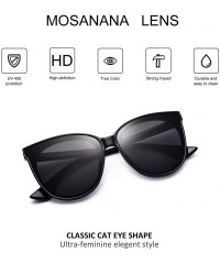 Oversized Fashion Cat Eye Sunglasses for Women Oversized Style MS51802 - Black+tortoise - C818RXI2G77 $29.26