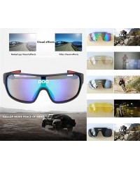 Goggle Polarized Cycling Sunglasses Driving Bike Glasses Sports UV Protection - Green - CA18RIERRNY $24.81