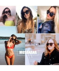 Oversized Fashion Cat Eye Sunglasses for Women Oversized Style MS51802 - Black+tortoise - C818RXI2G77 $12.42