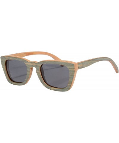 Wayfarer Handmade Wooden Glasses Bamboo Wood Polarized Sunglasses with Bamboo Frame and Temple Eyewear-Z6028 - CJ17YA2KH7E $7...