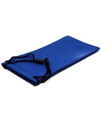 Round Glasses/Sunglasses case drawstring pouch - Blue - CG12IYYT6J1 $9.83