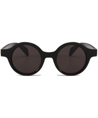 Oversized Retro Small Round Sunglasses Women Men Fashion Vintage Sun Glasses Black White Leopard Red Sunglass UV400 - White -...