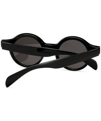 Oversized Retro Small Round Sunglasses Women Men Fashion Vintage Sun Glasses Black White Leopard Red Sunglass UV400 - White -...