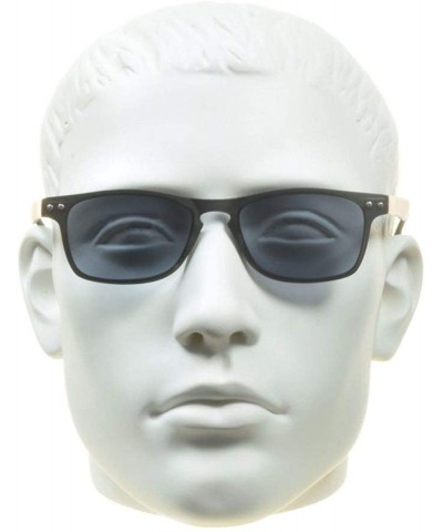 Rectangular Square Reading Sunglasses Full Sun Reader Men Women Flexible Light - Black - CM12LH8QDER $10.22