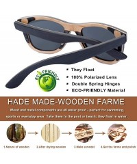 Sport Women Skateboard Wood Sunglasses Polarized Men Sun Shades with Bamboo Case - Black Frame Gray Lens - C118C4HD8OW $52.22