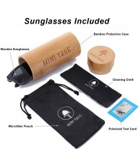 Sport Women Skateboard Wood Sunglasses Polarized Men Sun Shades with Bamboo Case - Black Frame Gray Lens - C118C4HD8OW $52.22