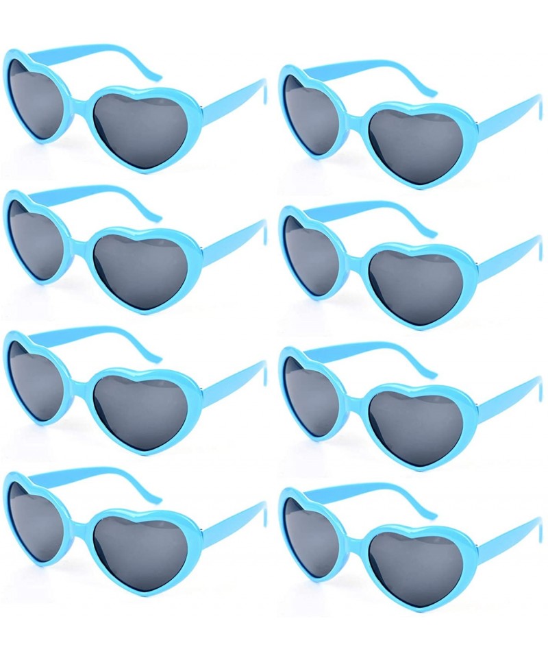 Oversized YVENIGHT 8 Pack of Neon Colors Heart Shaped Sunglasses in Bulk for Women Bachelorette Party Favors Accessories - CU...