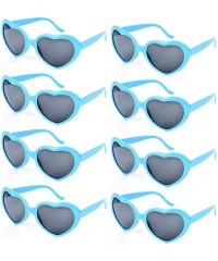 Oversized YVENIGHT 8 Pack of Neon Colors Heart Shaped Sunglasses in Bulk for Women Bachelorette Party Favors Accessories - CU...