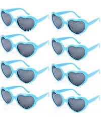 Oversized YVENIGHT 8 Pack of Neon Colors Heart Shaped Sunglasses in Bulk for Women Bachelorette Party Favors Accessories - CU...