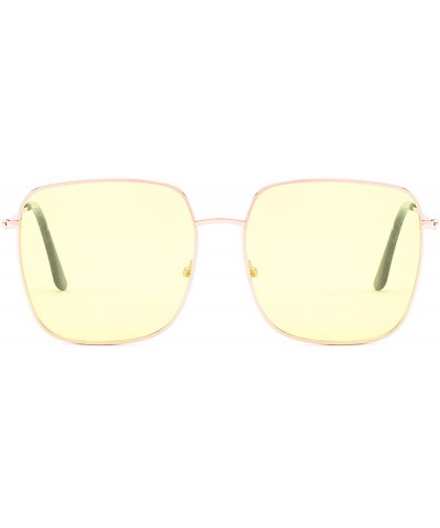 Oversized Polarized Sunglasses Protection Glasses Activities - Yellow - C418TQX3GXI $20.26