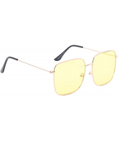 Oversized Polarized Sunglasses Protection Glasses Activities - Yellow - C418TQX3GXI $20.26