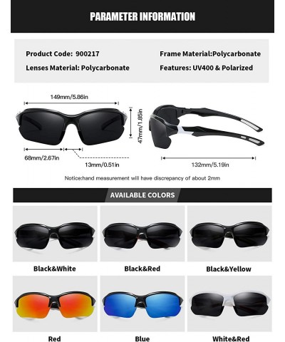 Sport Polarized Sport Sunglasses for Mens Women- Ideal for Fishing Driving Running Cycling and Outdoor Sports - CI192Z4SL8E $...