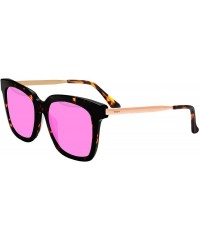 Oversized Oversized Polarized Driving Acetate Sunglasses for Men Women UV Protection SunGlasses With Nylon Lens - Leopard - C...