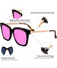 Oversized Oversized Polarized Driving Acetate Sunglasses for Men Women UV Protection SunGlasses With Nylon Lens - Leopard - C...