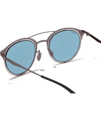 Shield Women's Sunglasses - Stylish Designer Round Frames - Lightweight - Comfy - Coal Mine - CJ18DZN5ESX $62.53