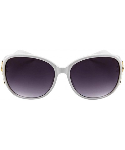 Sport Vintage Sunglasses for Women Men Classic Retro Designer Style Eyewear Casual UV400 Sunglasses - White - CZ190G2L5UX $20.29