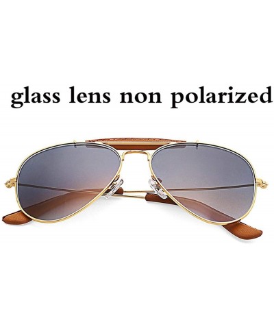 Goggle Vintage Outdoorsman Craft Sunglasses Men Women 58mm Pilot Gradient Lens Mirror Sun Glasses Polarized UV400 - CP197Y6UE...
