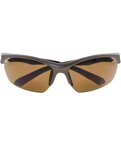 Rimless Retro Mens Womens Sports Half-Rimless Bifocal Sunglasses - Pearly Brown - CK189AIRXCE $23.73
