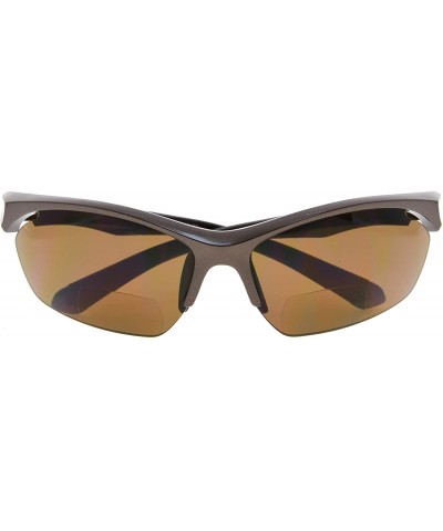 Rimless Retro Mens Womens Sports Half-Rimless Bifocal Sunglasses - Pearly Brown - CK189AIRXCE $13.79