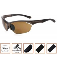 Rimless Retro Mens Womens Sports Half-Rimless Bifocal Sunglasses - Pearly Brown - CK189AIRXCE $13.79