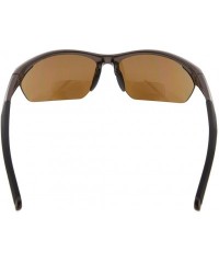 Rimless Retro Mens Womens Sports Half-Rimless Bifocal Sunglasses - Pearly Brown - CK189AIRXCE $13.79