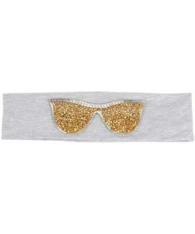 Wrap Sunglasses Headb s Elastic Stretch Headb Rhinestones Hair B - Gold Light Grey - CE18T94L97R $33.54