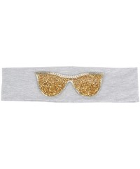 Wrap Sunglasses Headb s Elastic Stretch Headb Rhinestones Hair B - Gold Light Grey - CE18T94L97R $33.54